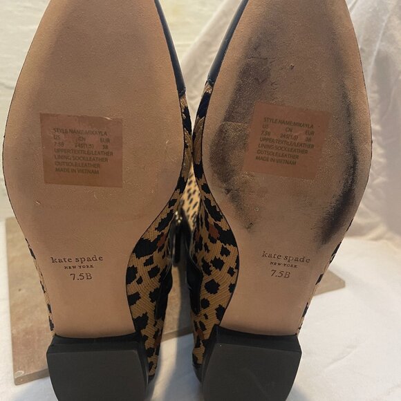 Kate Spade Mikayla Leopard Boots - size 7.5 - Picture 3 of 4